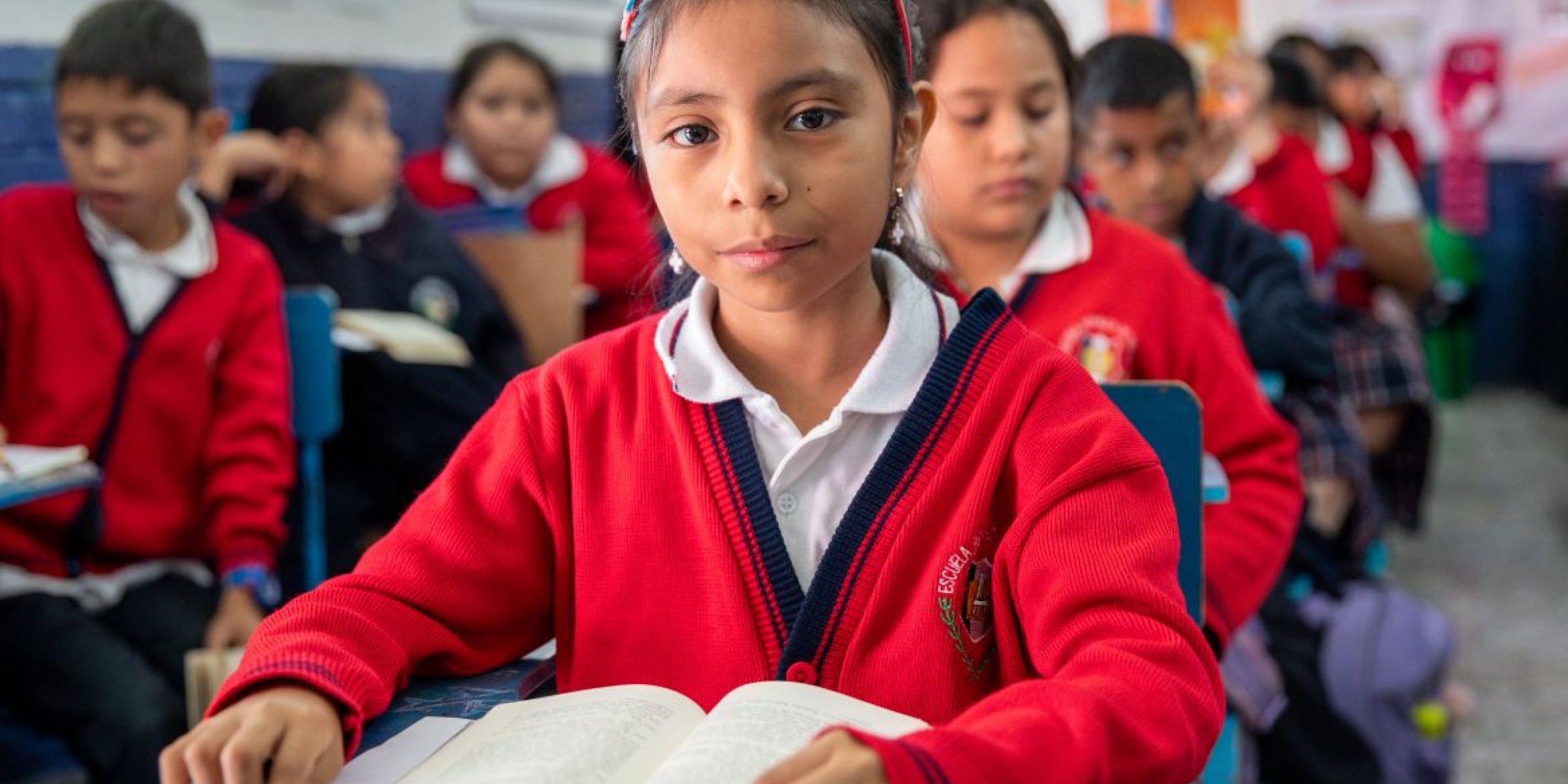 A student in Fourth grade teacher, Edwin Estuardo Contreras López's classroom at Escuela República de Francia in Guatemala City, Guatemala. Credit: GPE/Kelley Lynch